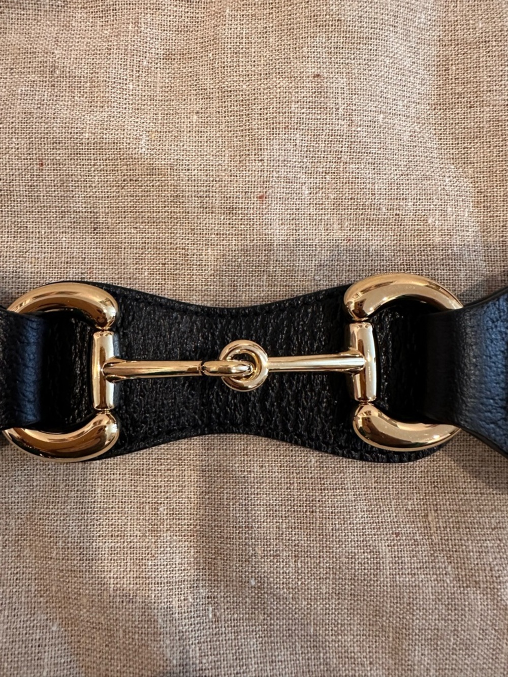 ADIDAS X GUCCI Black Leather Belt with Gold Horsebit & Trefoil Logos Size 80/32 - Picture 4 of 11